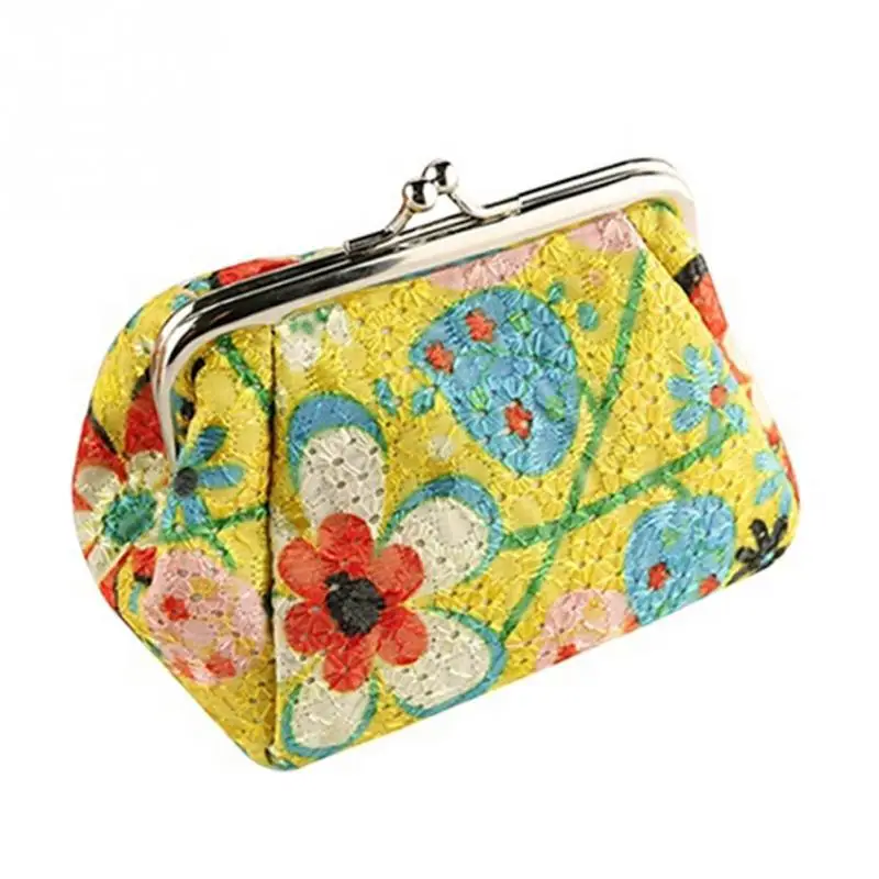 Этническое стильное портмоне для монет Женский Вышитый Чехол кошелек сумочка