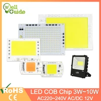 5w100w ac 220v integrated cob led lamp chip 50w 30w 20w 10w smart ic driver high lumens for diy floodlight spotlight