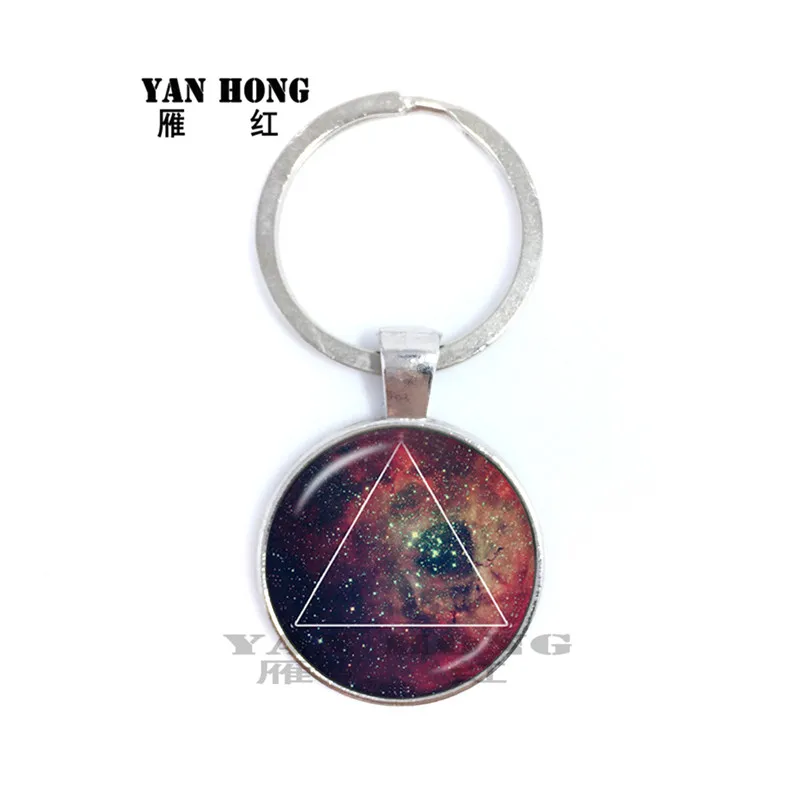 Galaxy Nebula Sleutelhangers Aarde Maan Universum 25mm Glas Cabochon Hanger Fashion Sleutelhanger Cadeau | Украшения и аксессуары
