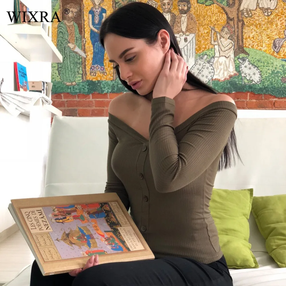 Wixra базовый топ с вырезом лодочкой женский модный летний сексуальный черный