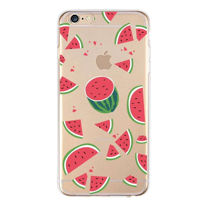 Мягкий прозрачный чехол из ТПУ с лимоном для iPhone 4/4S 5 5S 6 6plus 7 8plus x оранжевый Icecream