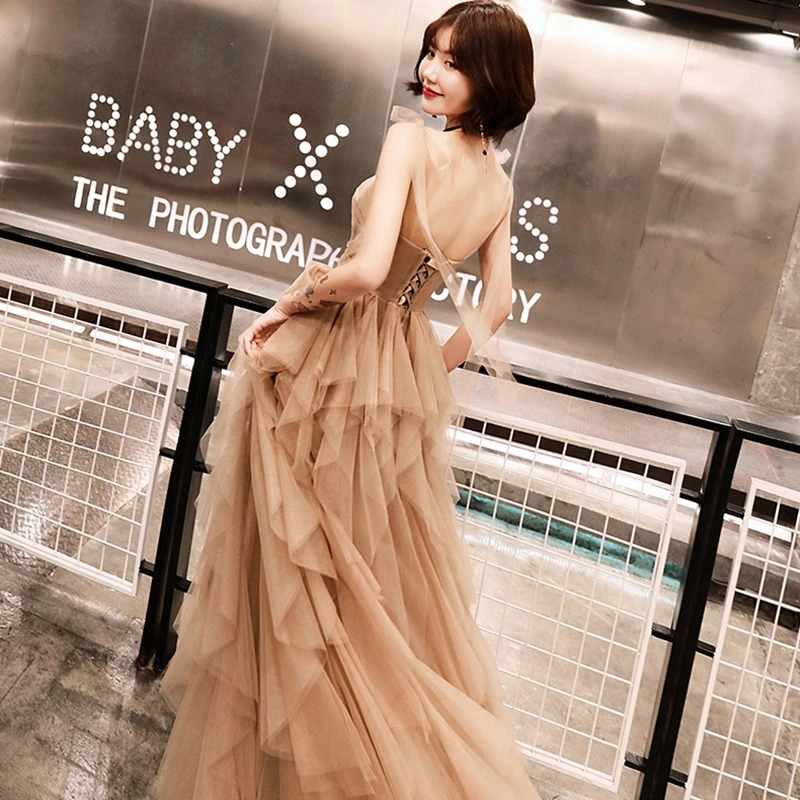 Сексуальное вечернее платье для выпускного вечера особых случаев многослойное