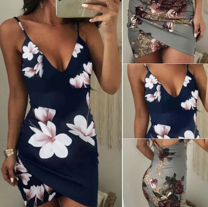 Женское летнее Короткое мини-платье Boho вечернее пляжное платье хлопковое без