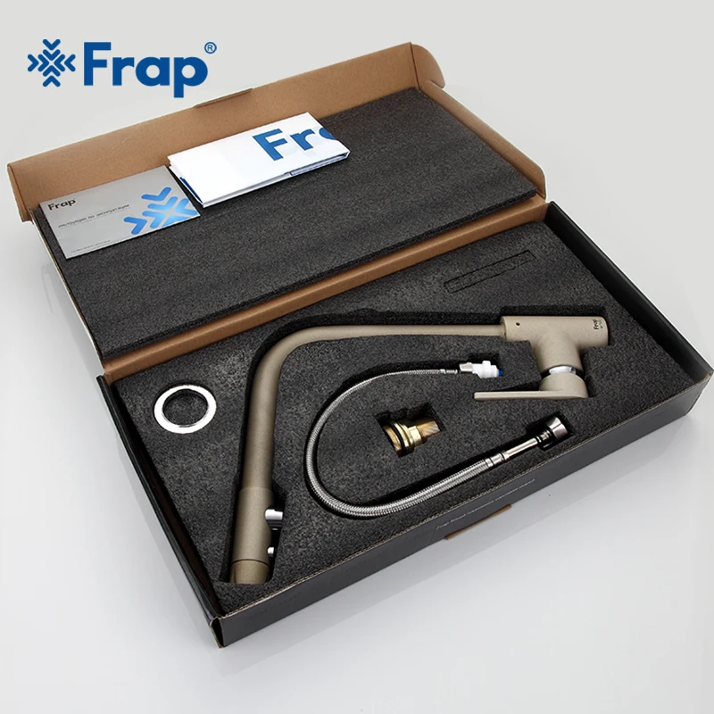 Кухонный Смеситель Frap цвета хаки с возможностью поворота на 360 градусов функцией