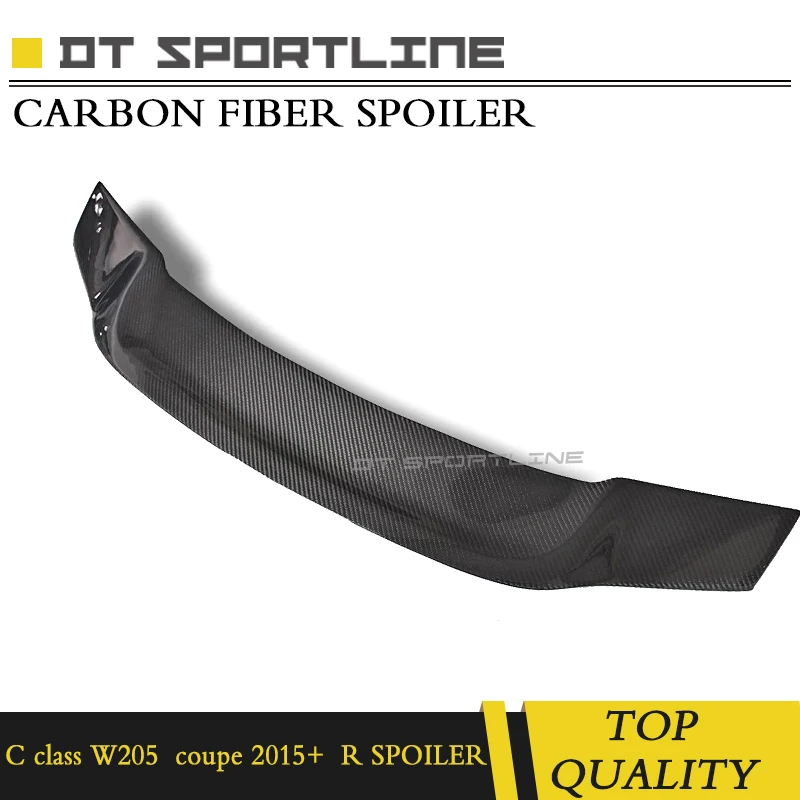 Real Carbon Fiber Rear Truck Tail Lip Wing for Mercedes W205 C205 C Class 2-door coupe C180 C200 C250 C300 C350 2015 + | Автомобили и
