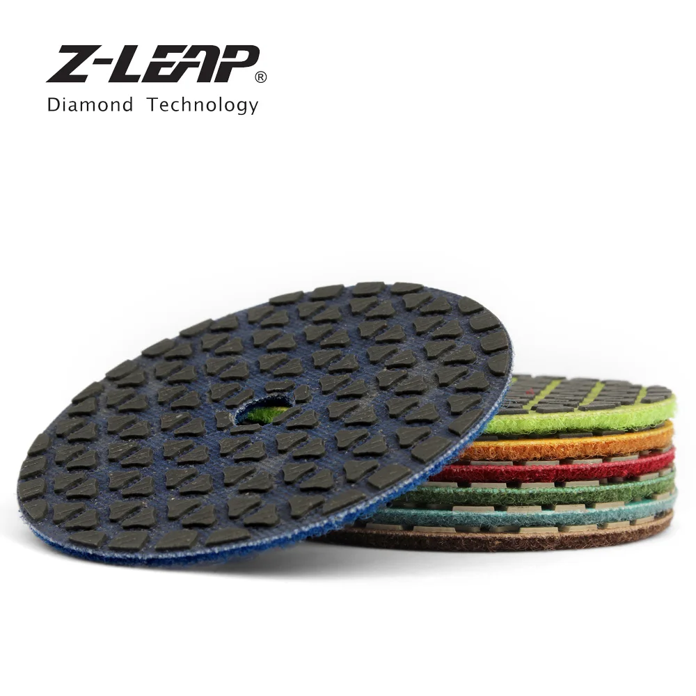 Z-LEAP 7 шт./компл. Сухие алмазные Гибкие Полировальные колодки 96 мм высокого