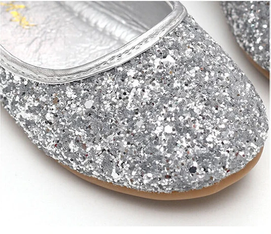 Kids Girls Glitter Princess Sandals Children Casual Wedding Shoes Square Heels Dress Party Size 26-34 | Детская одежда и обувь