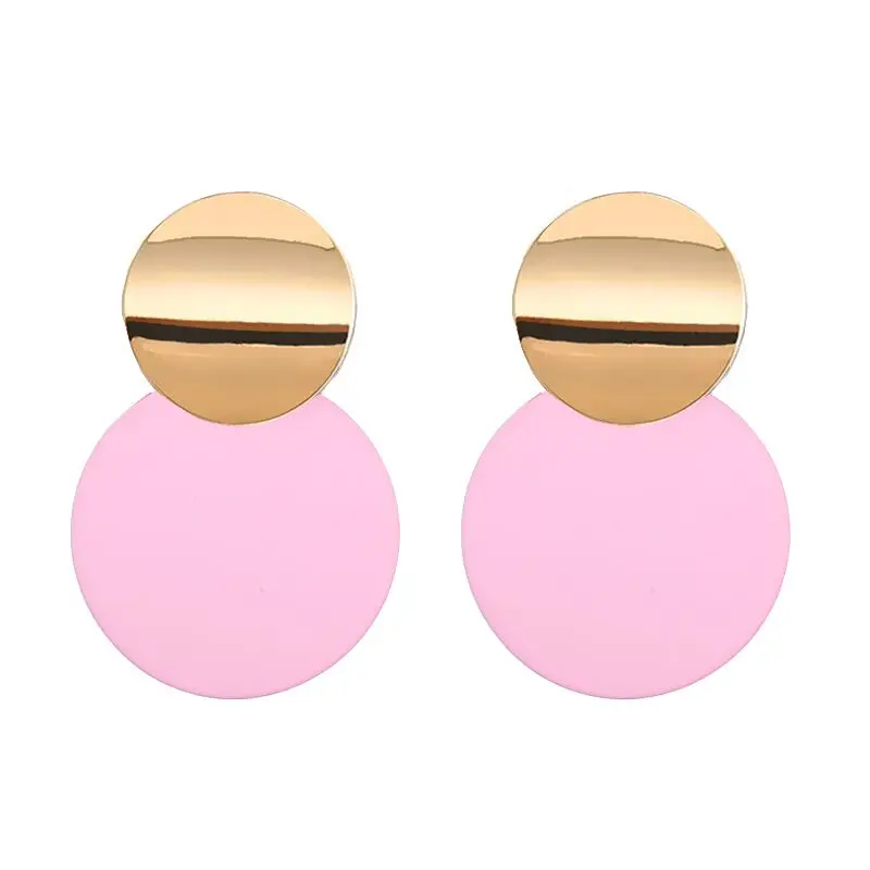Fashion Round Sequin Dangle Earrings for Women Colorful Punk Long Drop Earring Female Statement Bohemian Jewelry Gift | Украшения и
