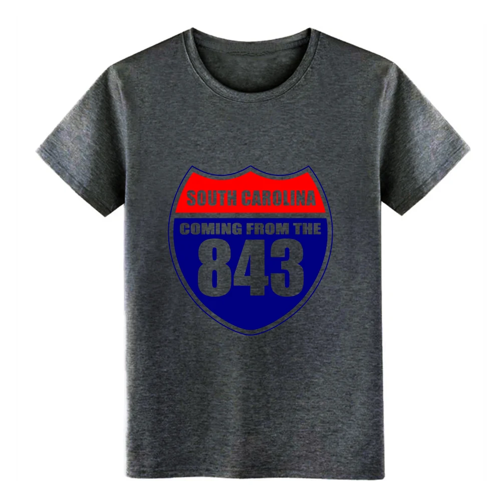 South Carolina 843 t shirt Custom cotton S-3xl Letters Loose Humor summer Formal | Мужская одежда