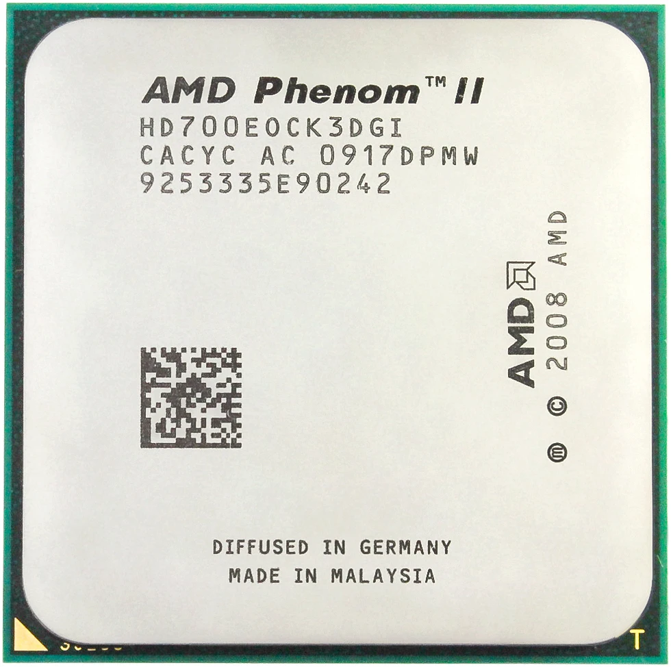 Процессор AMD Phenom II X3 700E трехъядерный (2 4 ГГц/L3 6 МБ/65 Вт/2000 ГГц) разъем am3 am2