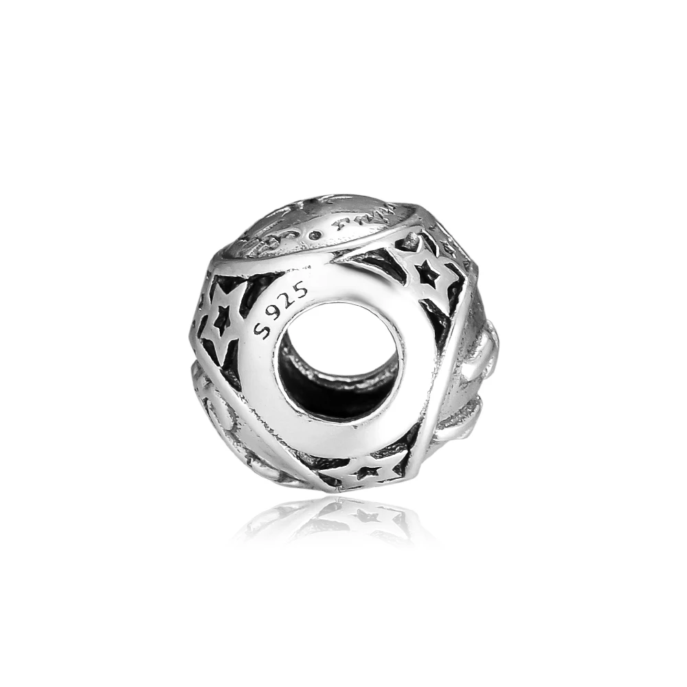 Подходит для браслетов Pandora Aquarius Star Sign Charms 100% серебряные бусины 925 пробы