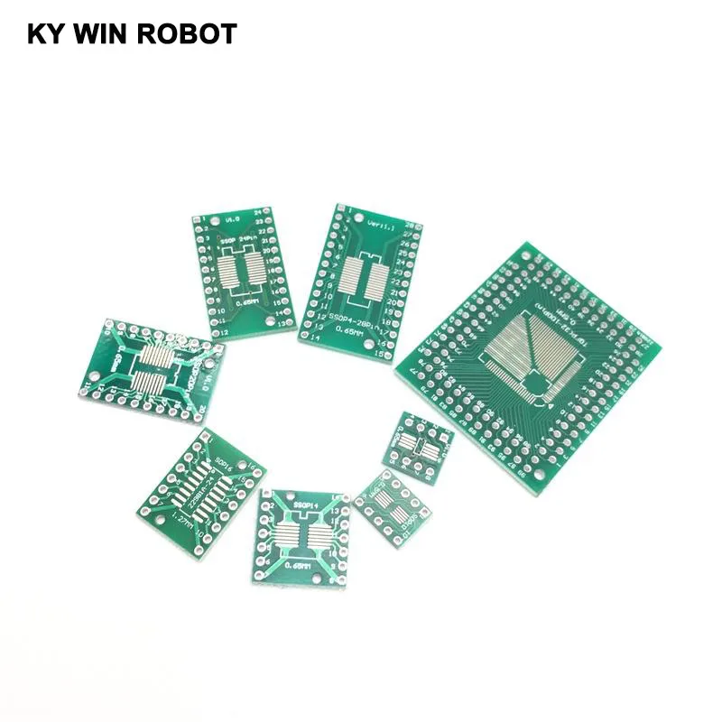 40 шт./лот Комплект печатной платы SMD Turn To DIP QFP FQFP TQFP 32 44 64 80 100 SOP MSOP SSOP TSSOP 23 8 10 14 16 20 24 28