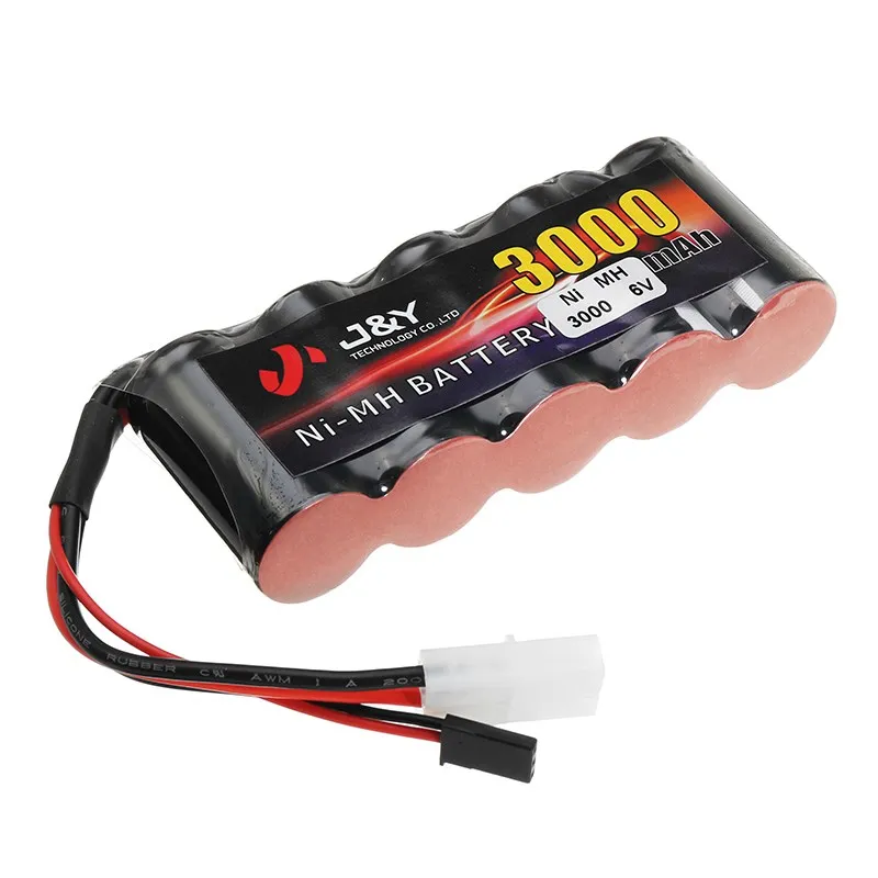 New J&ampY 6V 3000mAh NiMH Rechargeable Battery Pack for FUTABA Plug Servo RC Transmitter For Toys Models Replacement Parts | Игрушки и
