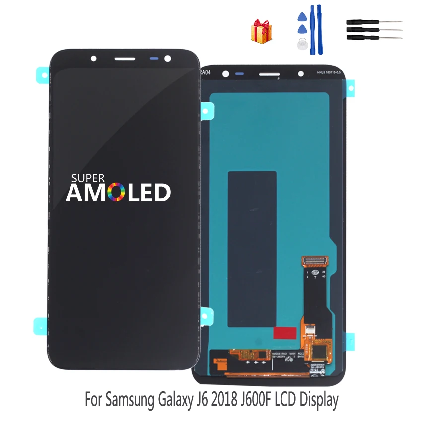 Оригинальный ЖК дисплей AMOLED для Samsung Galaxy J6 2018 сменный сенсорный экран с цифровым