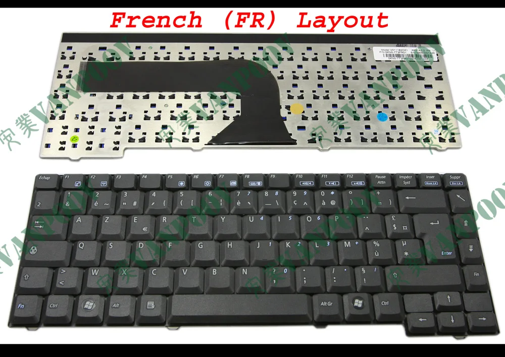 

New & Original Laptop keyboard for ASUS Z94 A9 A9T X50 X51 X58 X59 Series Black French version - V011162CK1 FR