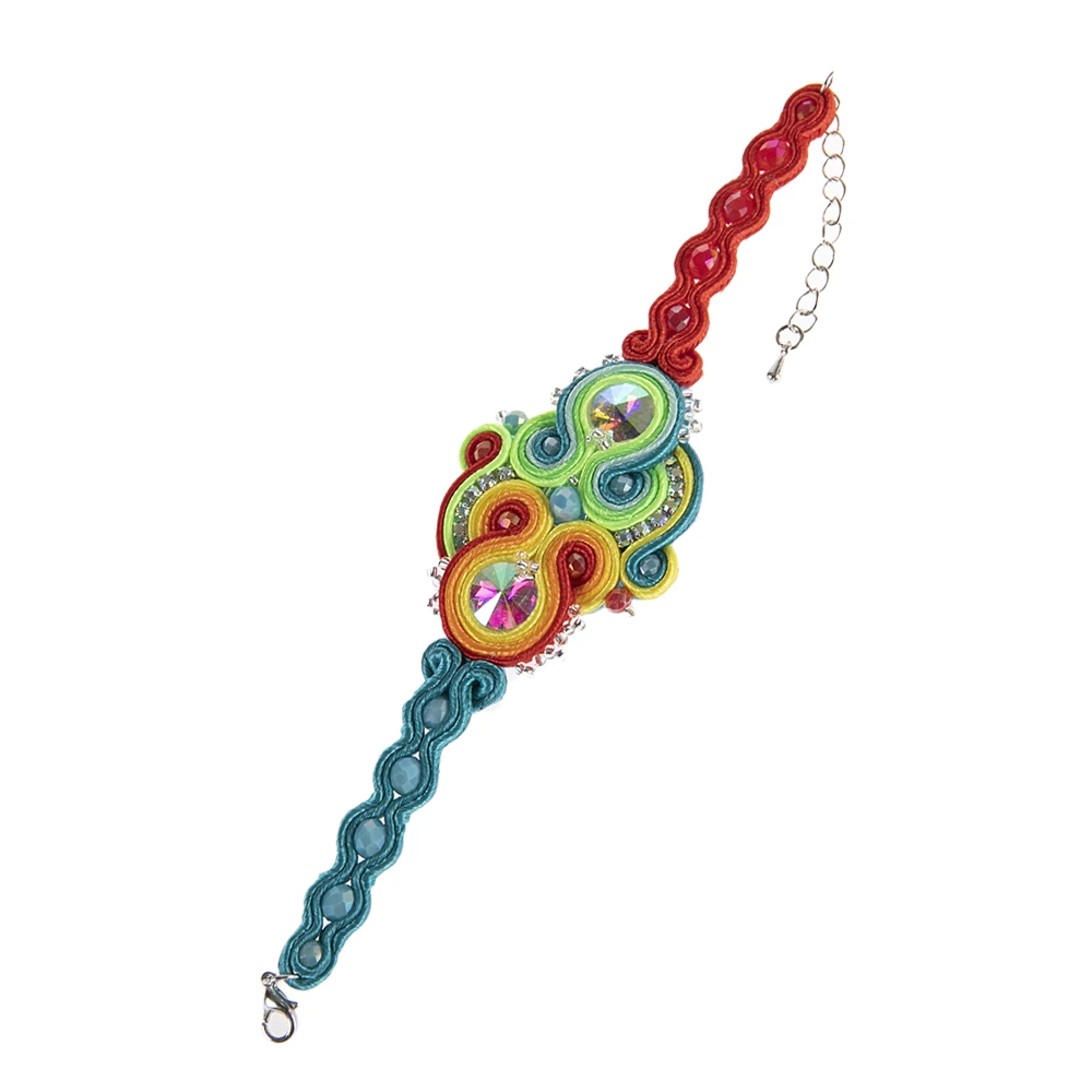 Женский кожаный браслет ручной работы KPACTA этнический Шарм-браслет с украшением