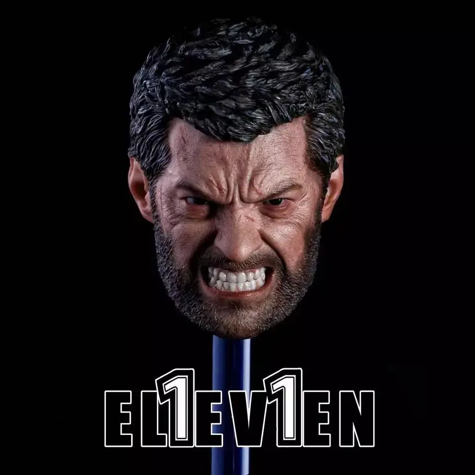 

1/6 Scale Wolverine Hugh Jackman Eleven Angry Logan Head Sculpt F 12'' Figure