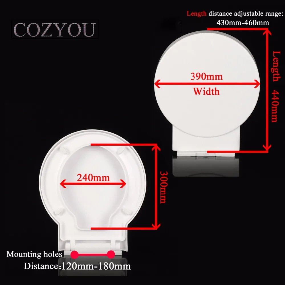 Толстая круглая крышка для унитаза PP белая пальто быстрая разборка длина и