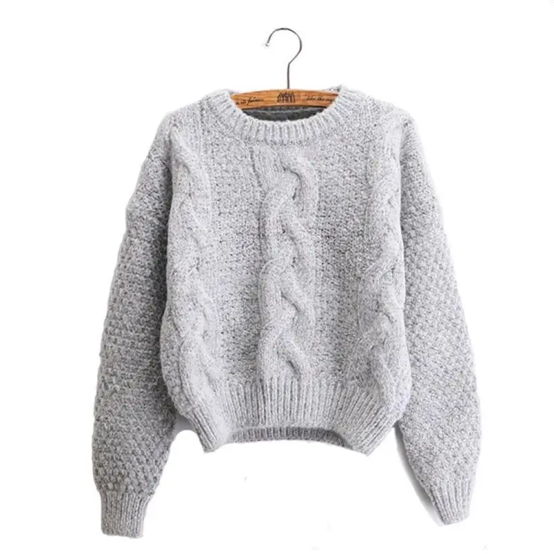 Houmooke Women Autumn Winter Cheap Sweaters Warm Thick Pullover and Jumpers Twisted Christmas Pull Femme Red Sweater out Tops | Женская