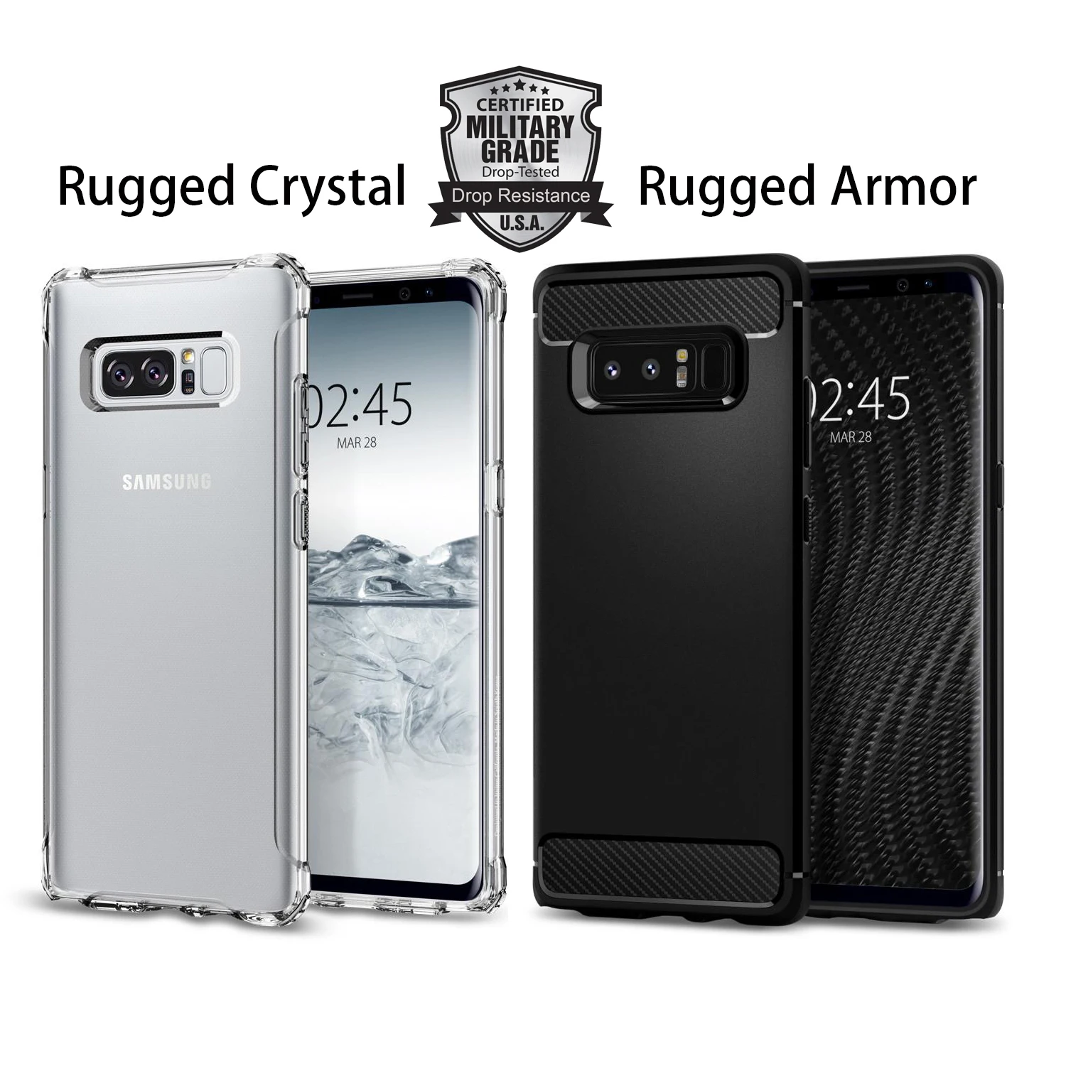 100% Оригинальные SPIGEN Rugged Armor/Crystal Чехол для Samsung Galaxy Note 8 |