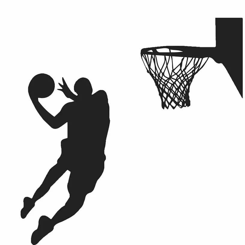 Съемная Настенная Наклейка Slam Dunk с изображением баскетбольного игрока для