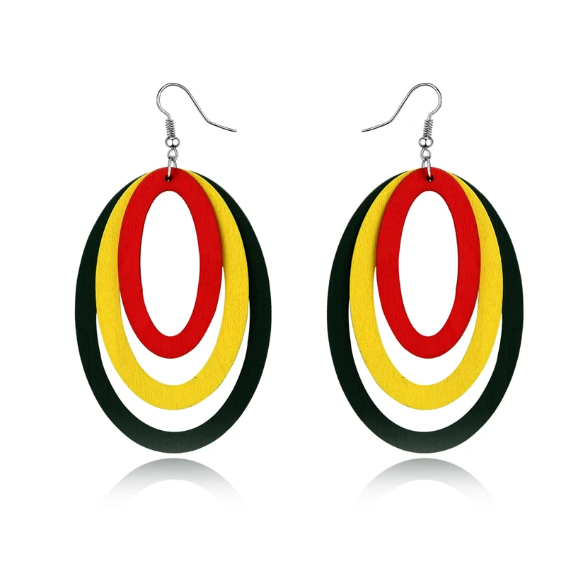 Женские Геометрические серьги dayooff Boho индийские геометрические в африканском