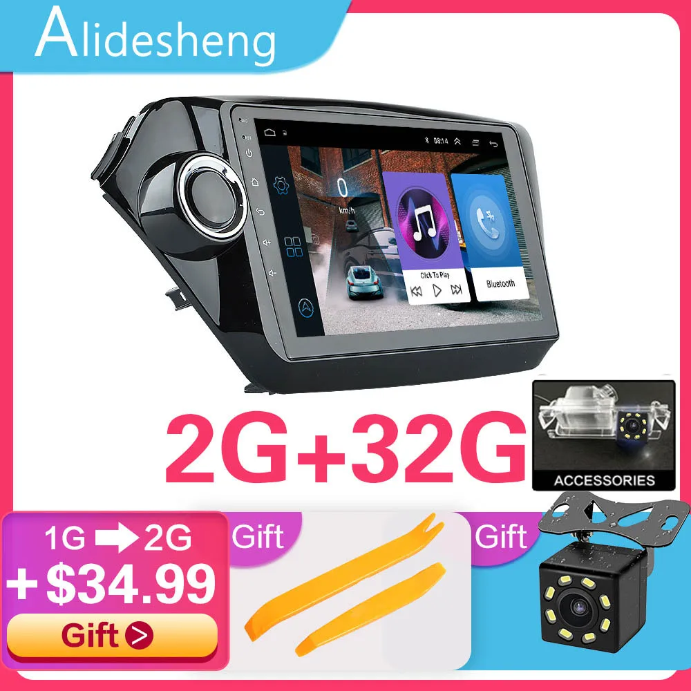 I-ZS-K2-2G-camera-S 2G+ 32G 2.5D 2Din Android 8.1GO Автомобильный мультимедийный dvd-плеер gps для Kia RIO 3 4 Rio 2010 2011 2012 2013 - Цвет: I-ZS-K2-2G-camera-S