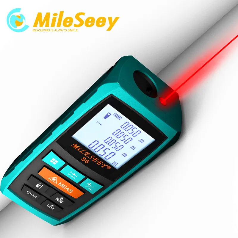 Лазерный дальномер Mileseey S6 измерительный инструмент 100 м лазерный диастометр