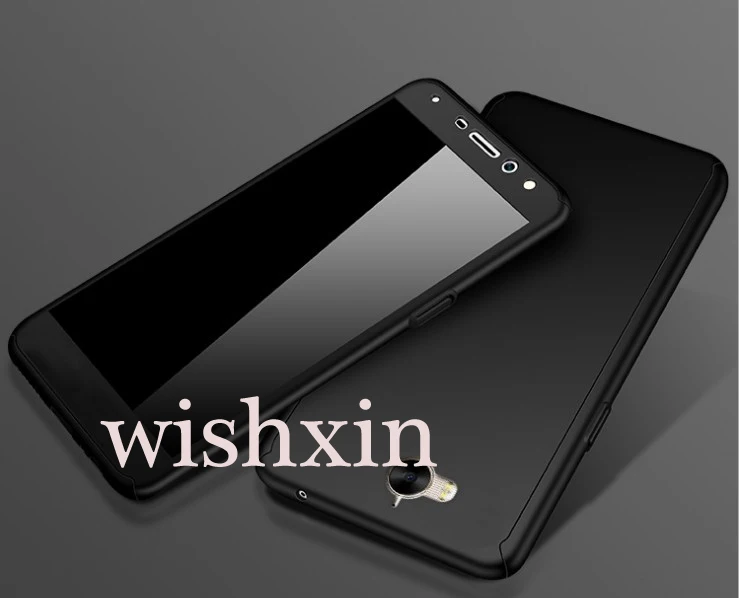 Black Полная защита чехол для huawei Y6 MYA-L11 MYA-L41 Y 6 для Y5 MMYA-L22 MYA-L03 MYA-L23 MYA-L02 закаленное Стекло - Цвет: Black