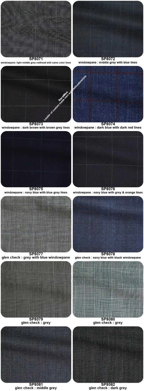Серый Костюмы Под заказ с брюками учетом Gray Glen проверьте Windowpane Стильный мужской