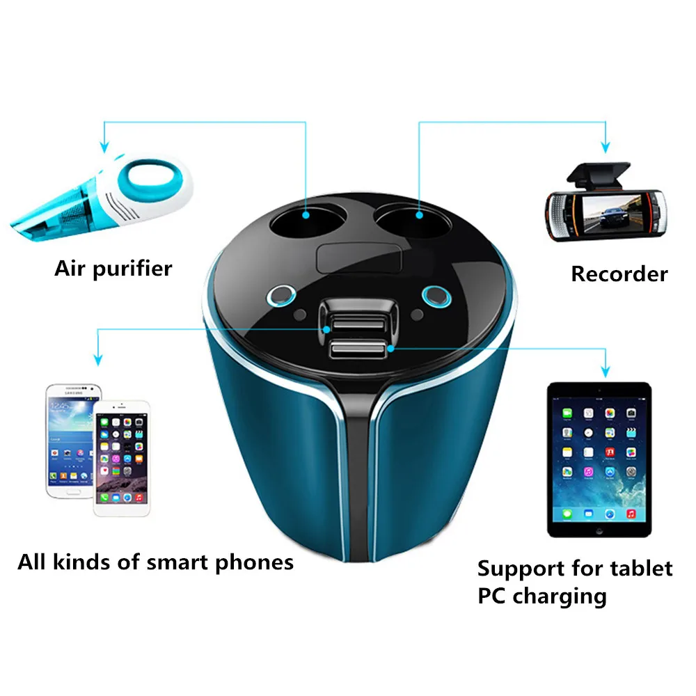 Автомобильное зарядное устройство с двумя USB портами 12 24 В 3 1 А|adaptor|adaptor usbadaptor