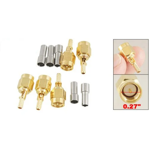 2015 горячая новинка 5 x SMA Мужской прямой обжимной RG174 RG188 RG316 LMR100 RF коаксиальный