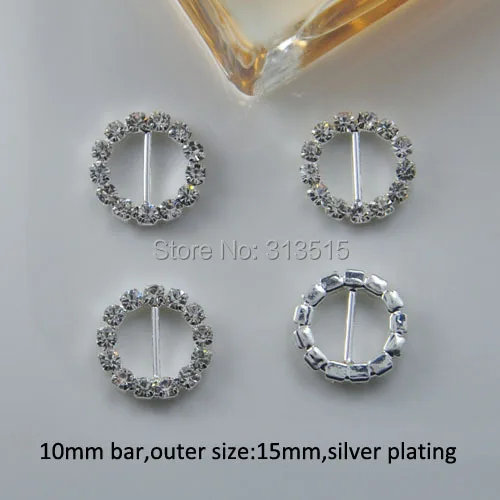 (Стандартная внутренняя планка) Круглая Стразы Лента ползунок для свадебной