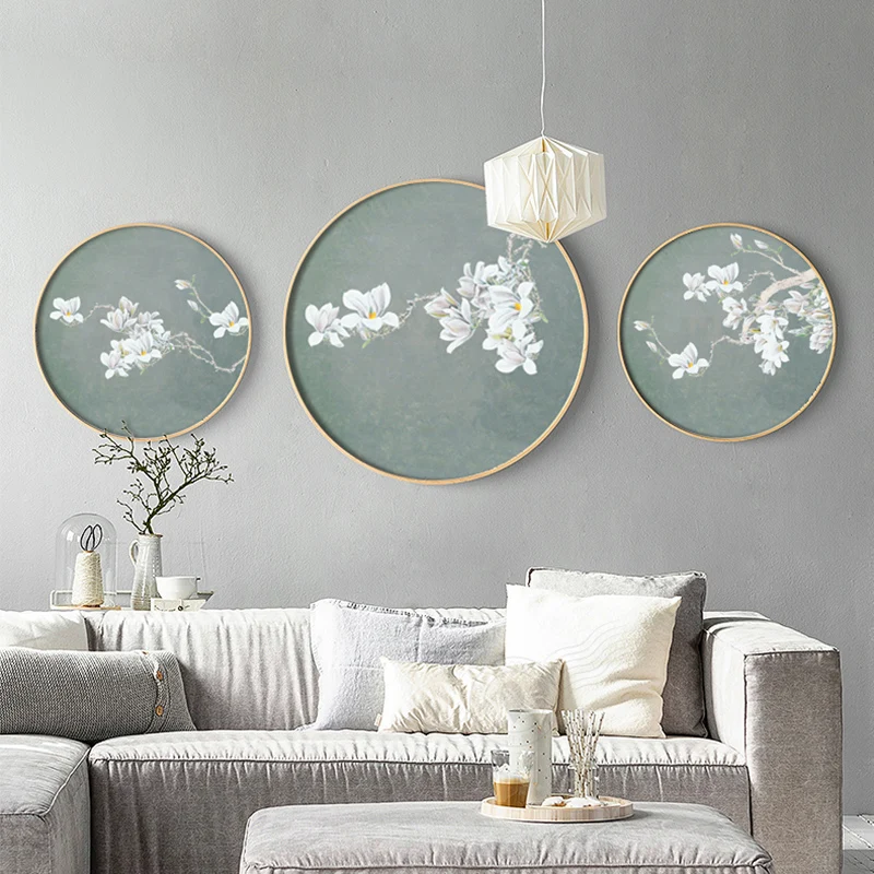 EECAMAIL Modern Chinese Style Living Room Diamond Painting Magnolia Flowers Restaurant Embroidery Porch Study Home Decor | Дом и сад