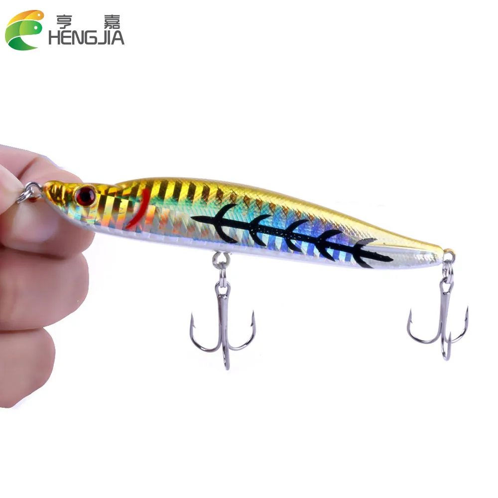 HENGJIA Fishing Lures Silicone Bait Wobblers Peche For Pancil Sea All Goods Artificial Feeder 9.5cm 16g | Спорт и развлечения