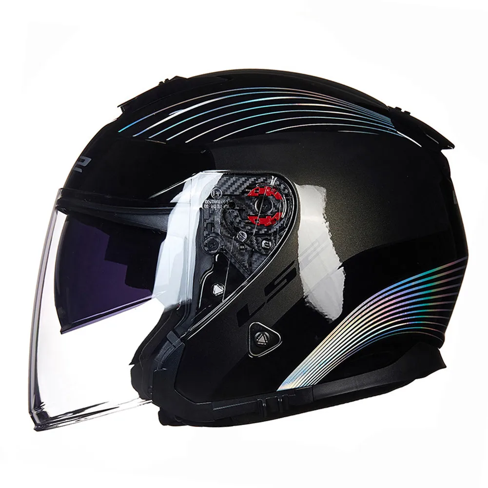 LS2 с открытым лицом скутер мотоциклетный шлем Casco Capacete Casque Moto для Kask Helm реактивные шлемы Motocyklowy OF521 - Цвет: Gilding Laser