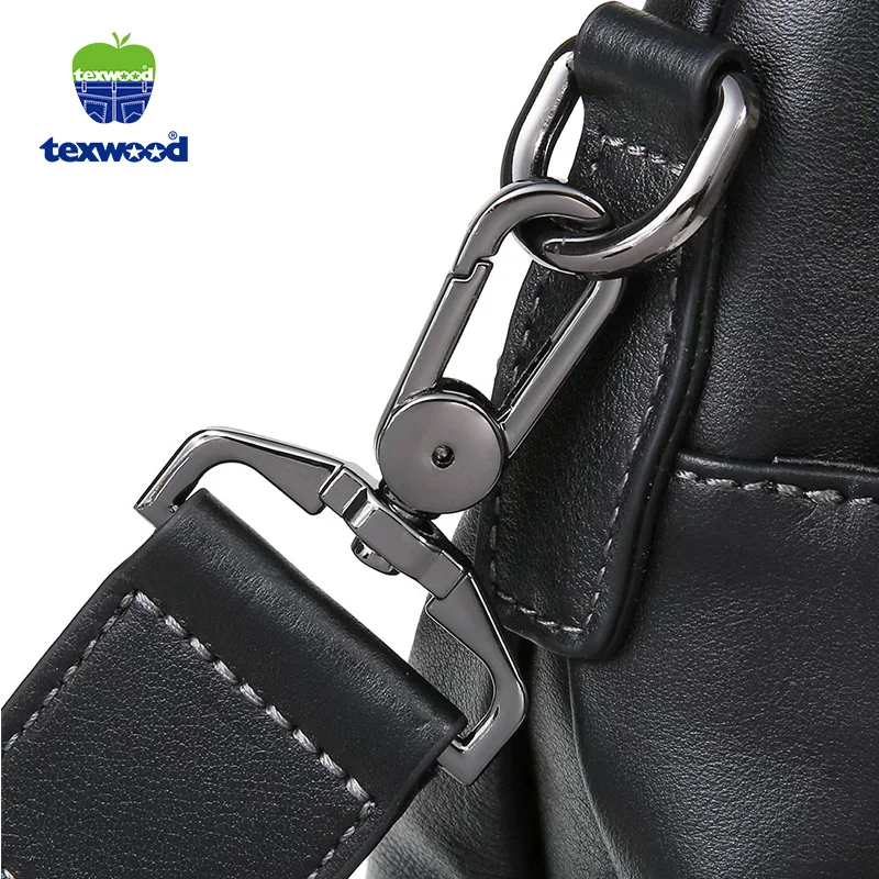 Texwood Genuine leather Business Briefcases handbags male shoulder bags high quality Natural skin men handbag Laptop bag | Багаж и сумки