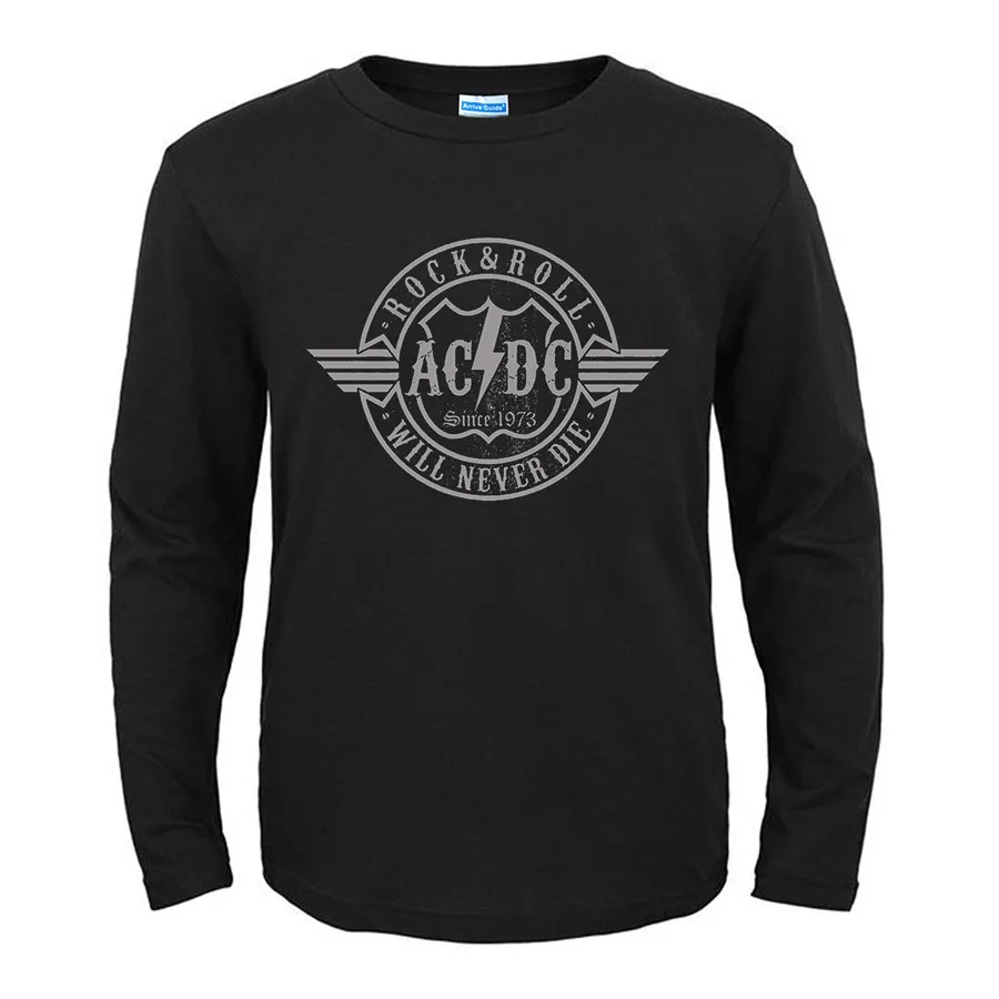 3 9 дизайнов винтажная ACDC AC/DC рок брендовая гитара Мужская и женская рубашка с длинными рукавами хэви-метал, панк стиль Фитнес тяжелый рок рокер - Цвет: 3