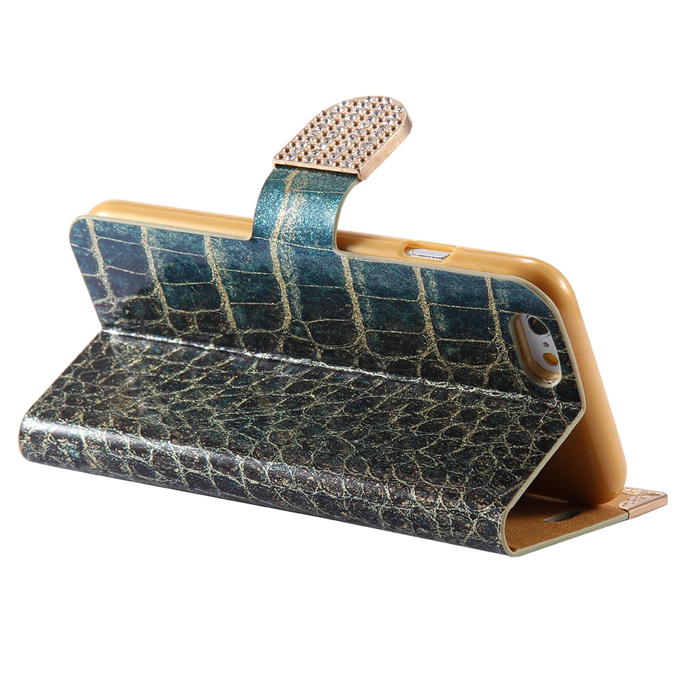 Чехол KISSCASE Bling для iPhone 6 6S Plus Ретро из искусственной кожи 6s Магнитный флип чехол с
