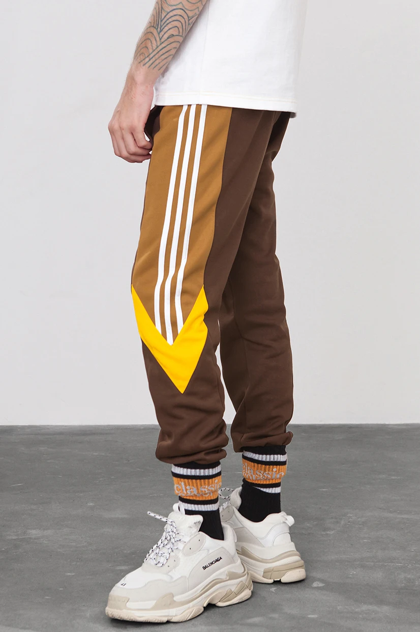 Track Pants Mens Fashion Urban Jumpsuit Joggers Trousers Male Hip Hop Stripe Sweatpants High Quality Color Block Patchwork