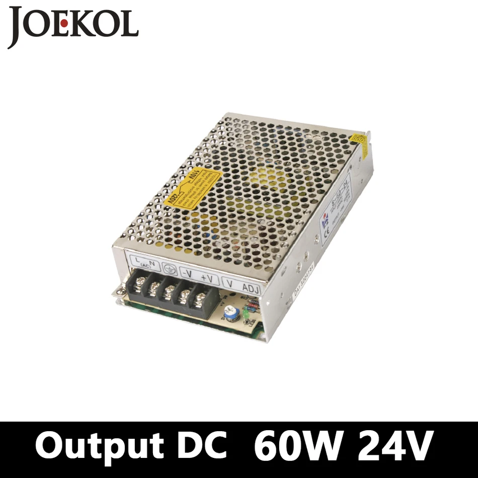 Импульсный источник питания 60 W 24 V 2.5A одиночный выход Постоянный ток Вт для