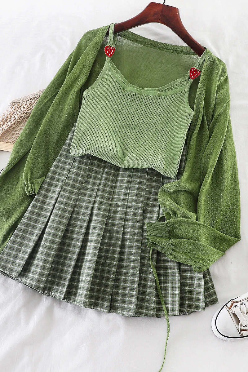 Женская трикотажная рубашка с солнцезащитным козырьком клетчатая