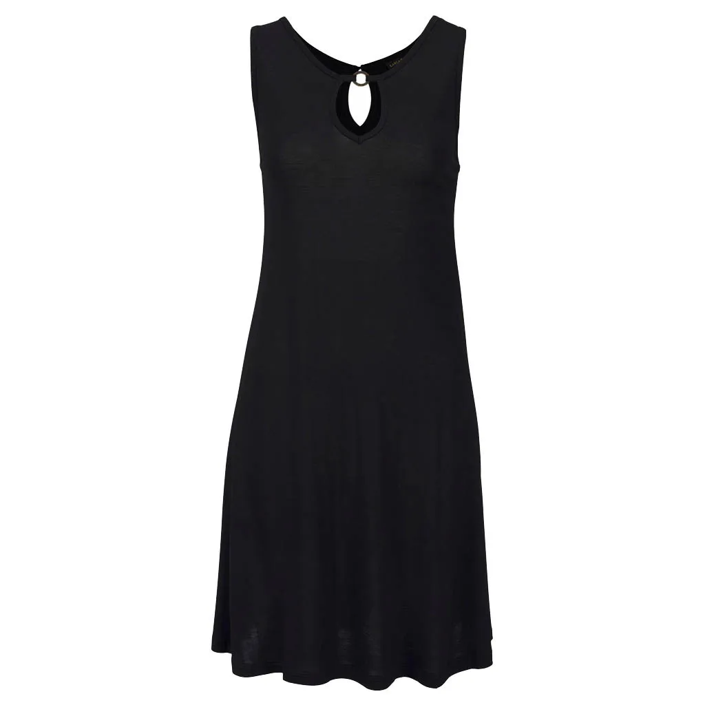 Модное летнее черное платье женское свободное мини платья без рукавов летняя