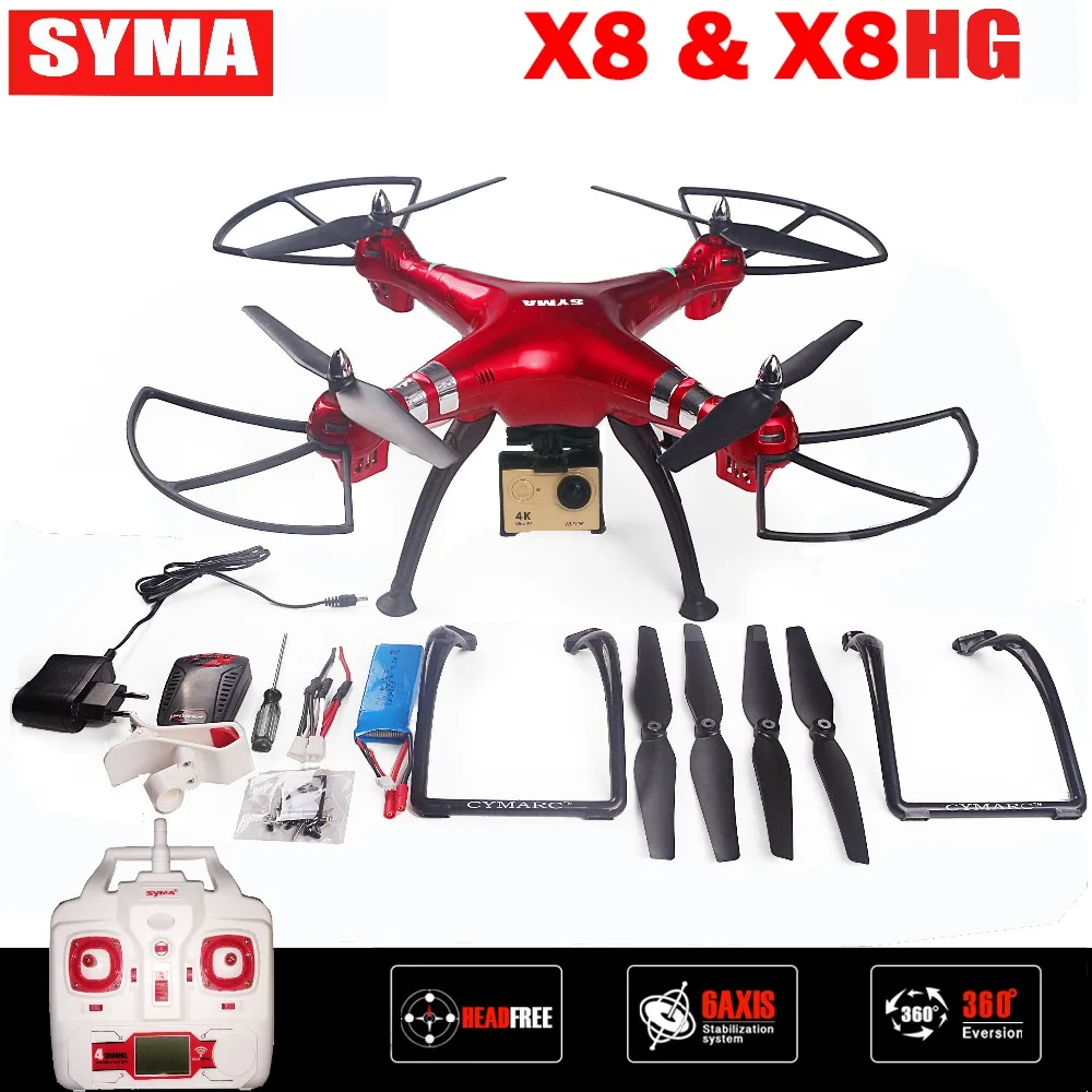 SYMA X8HG X8HW Радиоуправляемый Дрон 2 4G 6 Ось FPV RC Квадрокоптер с SJ7000 14MP 1080 p Full HD WiFi