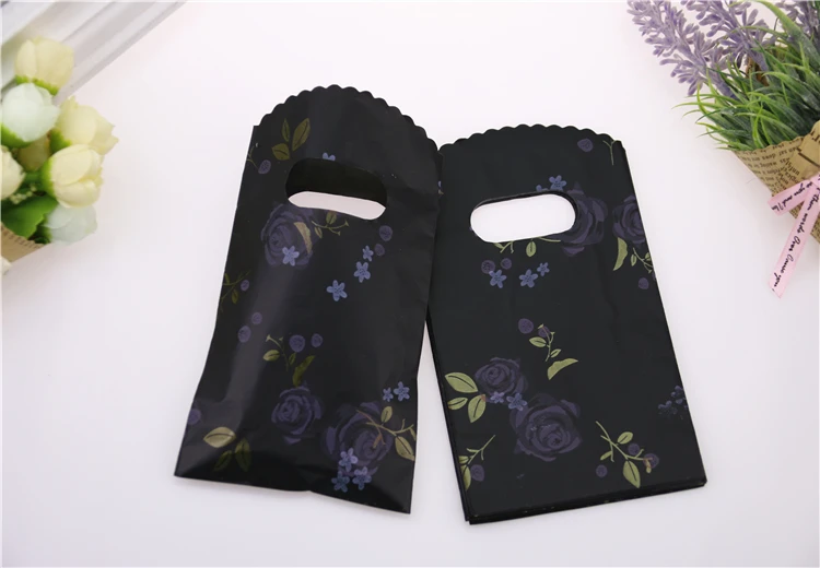 Дизайн, высокое качество,, 50 шт./лот, 9*15 см, роскошная винтажная маленькая упаковка, золотые и фиолетовые розы, мини-пакеты для подарка