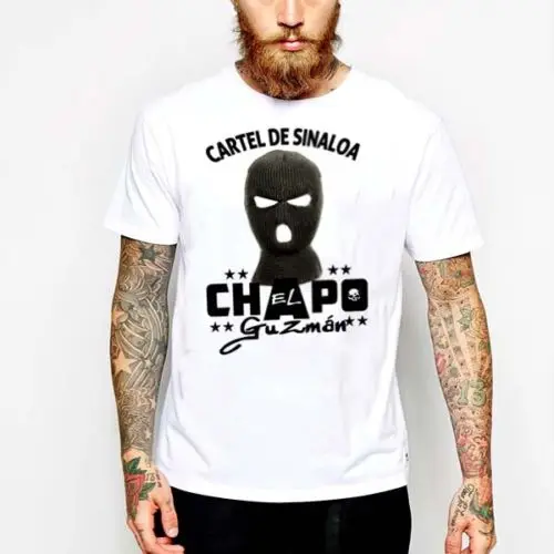 El Chapo Guzman футболка sinaloo Cartel Гангстер сикарио мексиканский Hitman Narco Tee|Мужские