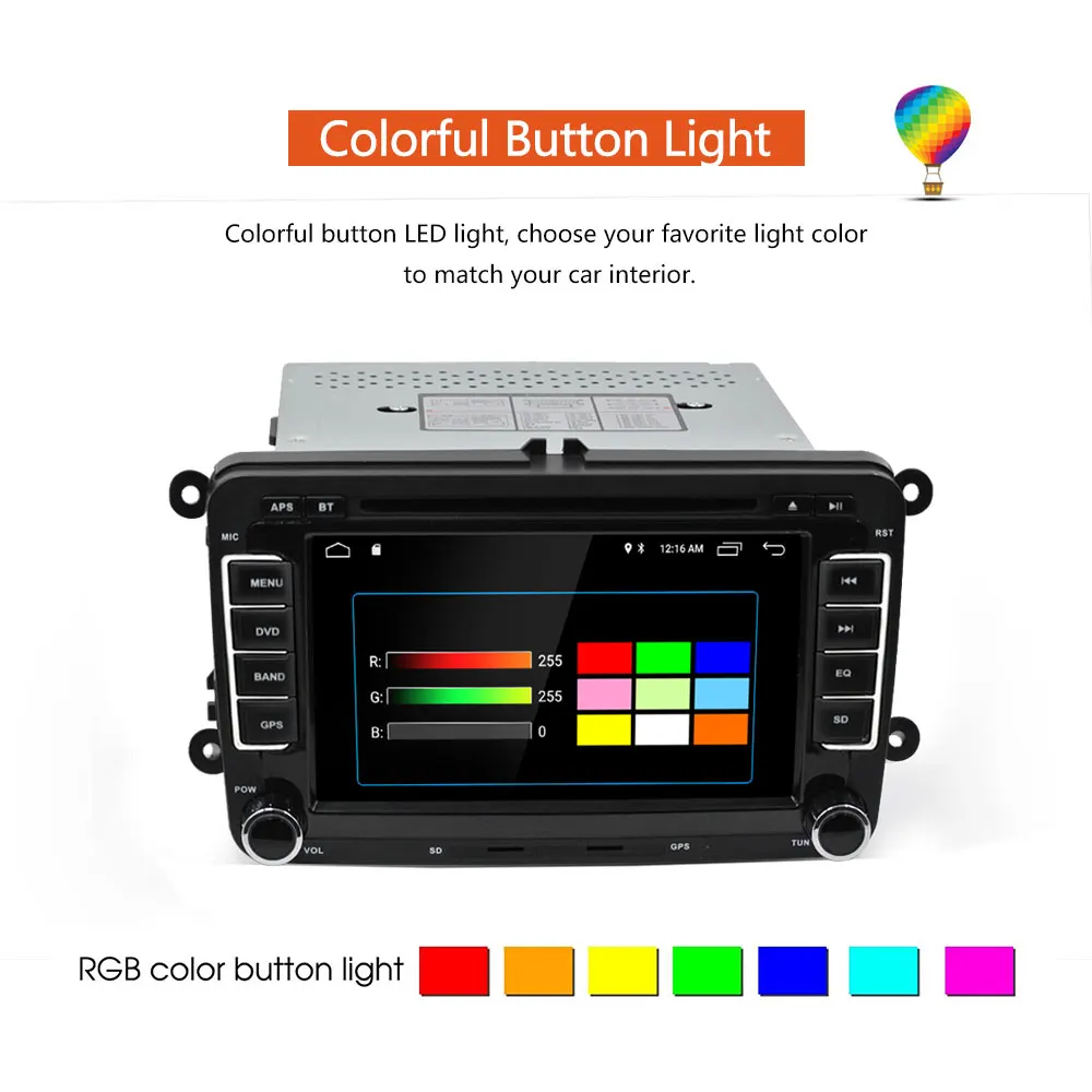 Camecho автомобильный мультимедиа для Volkswagen/Passat/POLO/GOLF/Skoda/Seat/Leon радио Wifi Android 7 1 gps авто