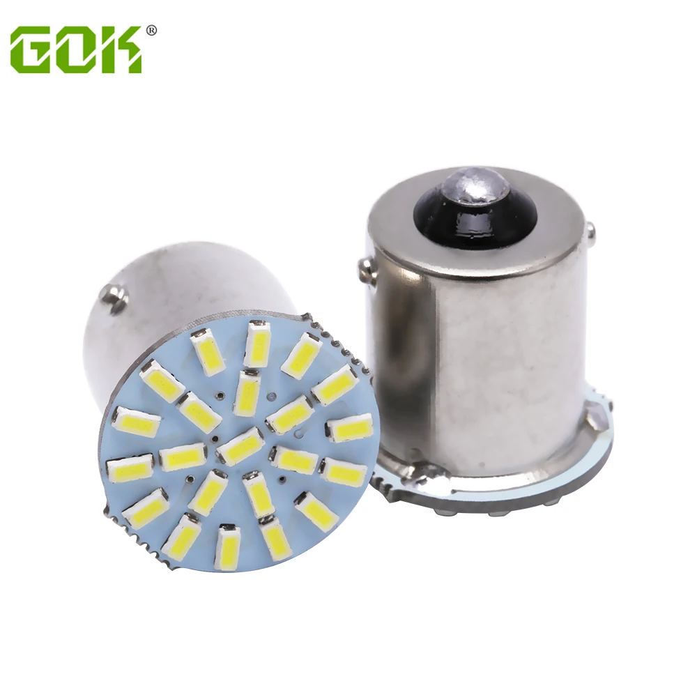100 шт./лот 12 В S25 Ba15s bay15d 1157 1156 led 22smd 3014 лампа индикатора направления/фонарь заднего