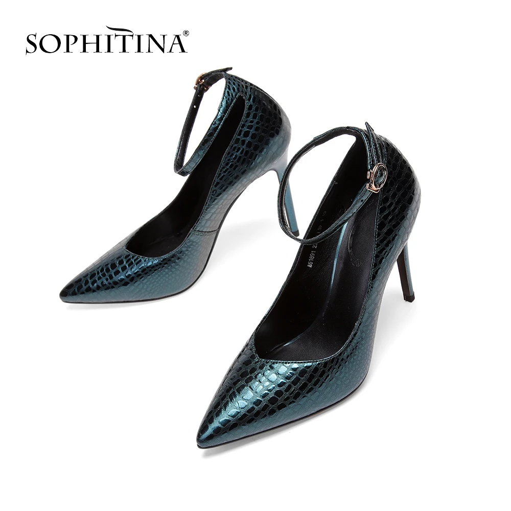 SOPHITINA/ Новинки 2019г. Сексуальные туфли лодочки с острым носком Специальные женские
