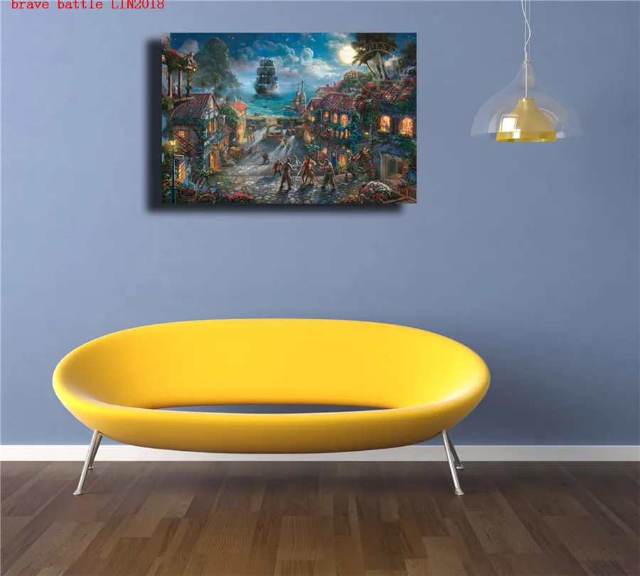 Томас Кинкейд с изображением персонажа фильма Пираты Карибского моря холст для